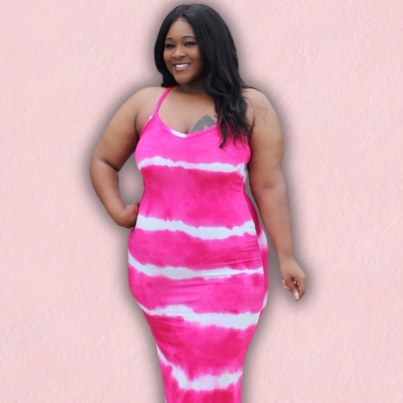 MAGENTA Tye Dye Maxi Dress - Picture 2 of 3